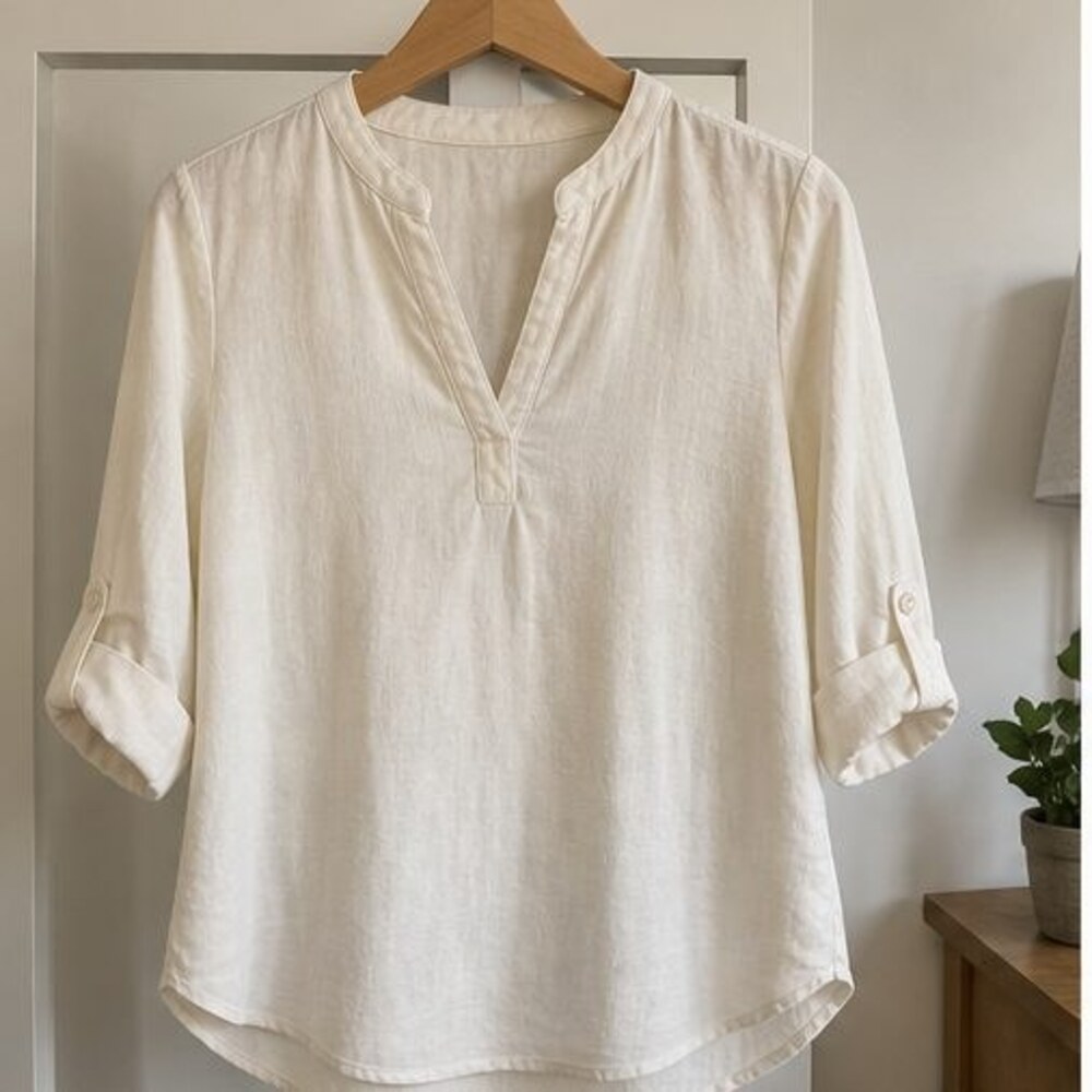 White Button Blouse
